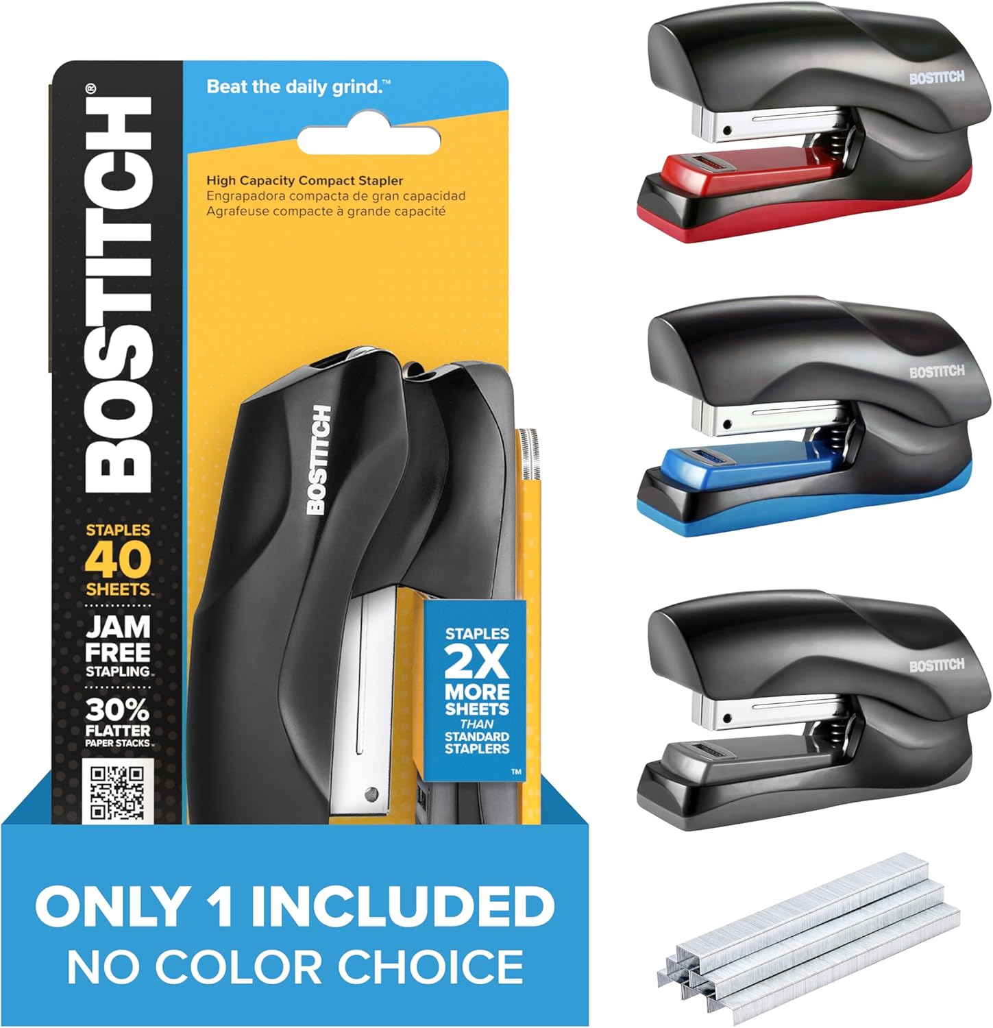 Stapler Half Strip - Heavy Duty Stapler, 40 Sheet Capacity,