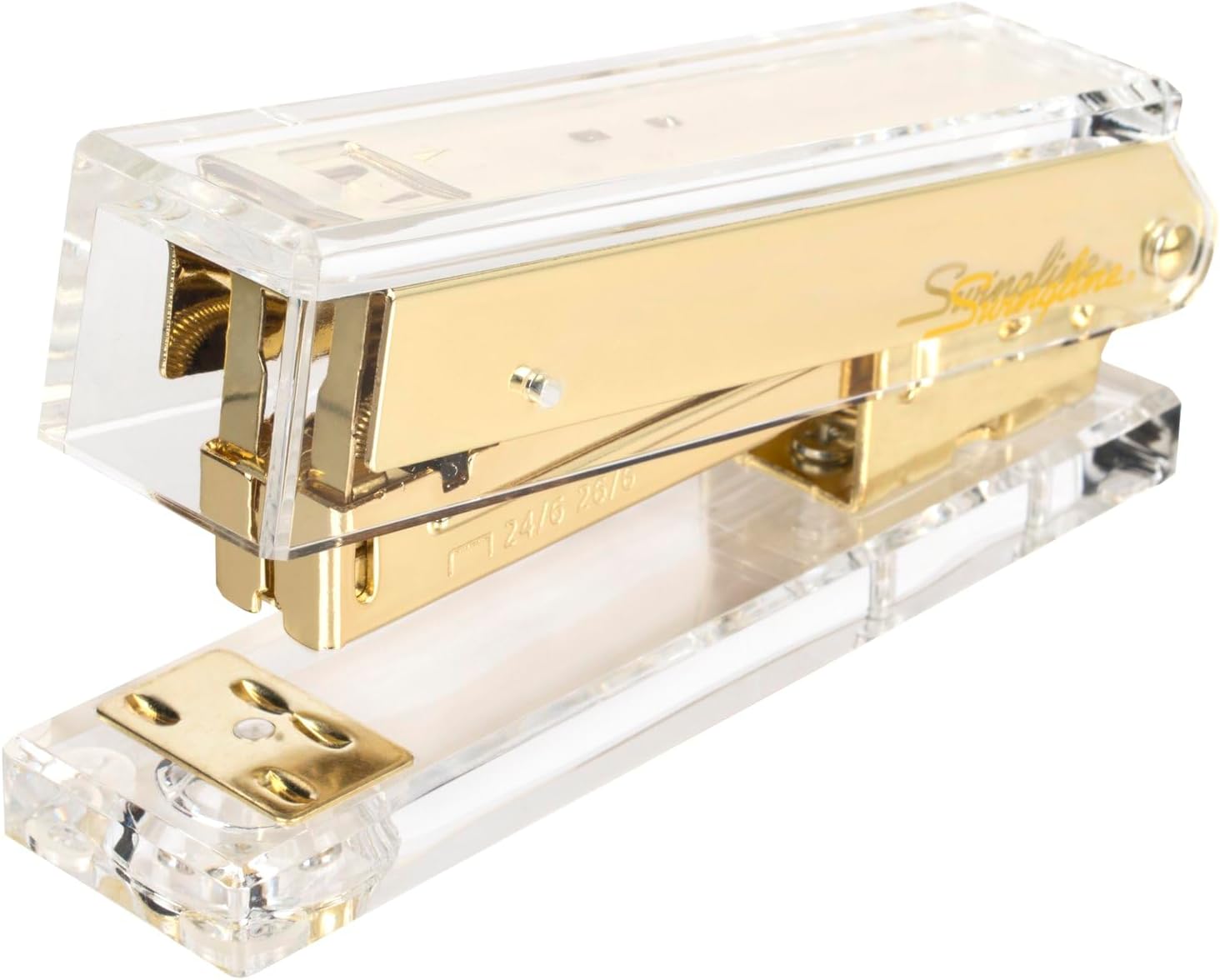 Stapler Half Strip - Clear Acrylic Desk Stapler, 20 Sheet