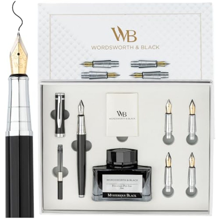 Fountain Pen Bottled Ink - Fountain Pen Gift Set, Includes Ink