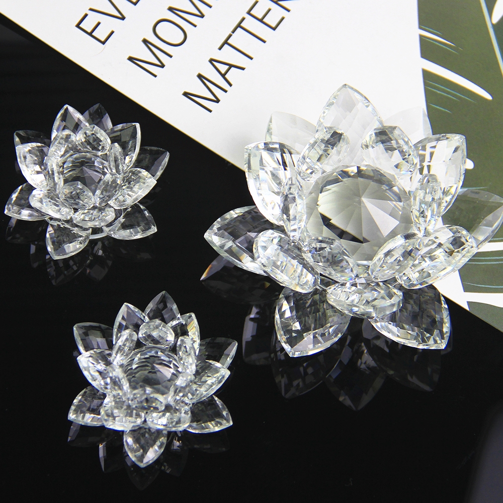 60mm-200mm Crystal Swan Lotus  - Book Weight Glass avaliação e preço