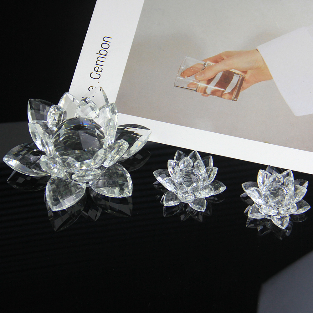 60mm-200mm Crystal Swan Lotus  - Book Weight Glass avaliação e preço