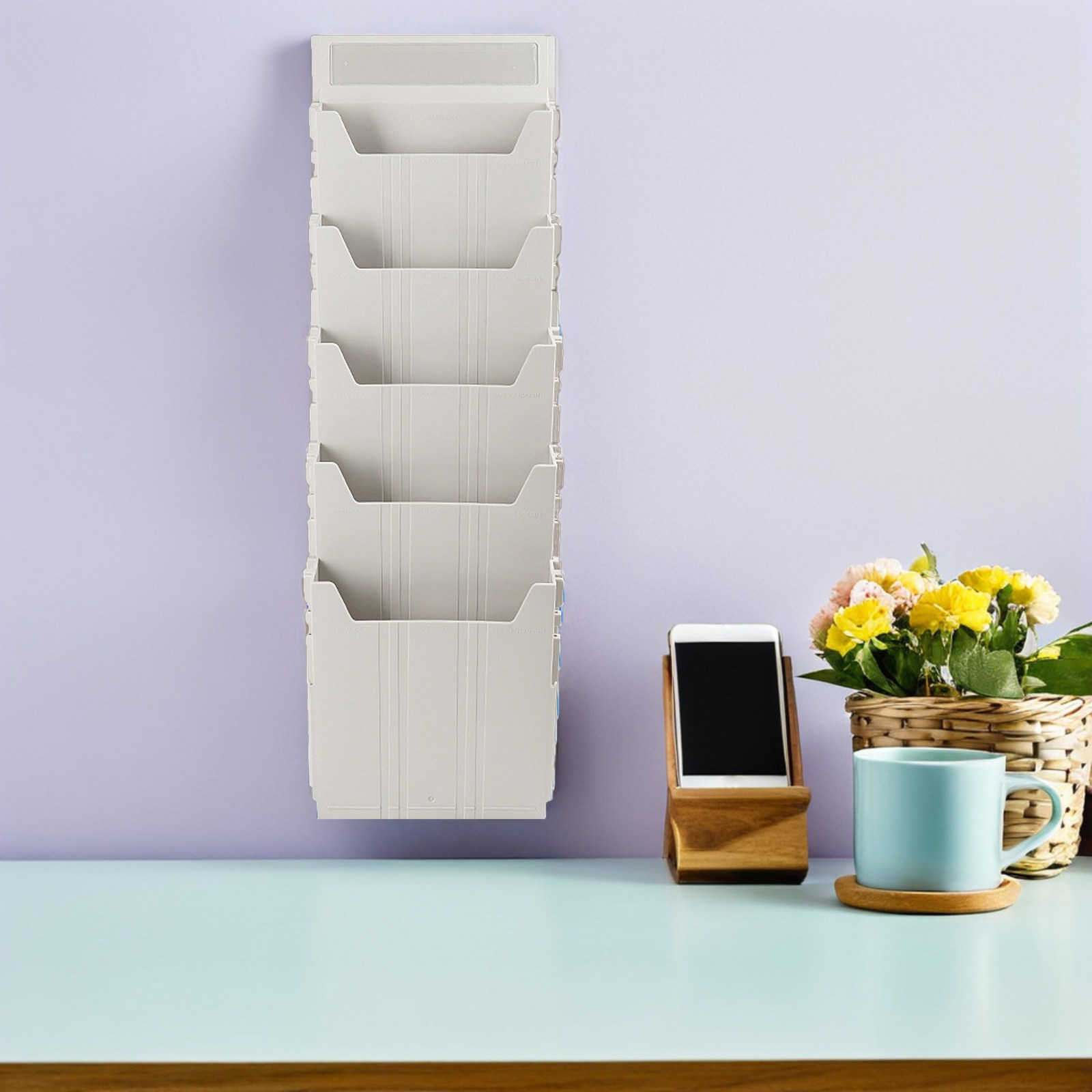 Wall Mounted File Organizer Ad - Magazine Holder Rack avaliação e preço