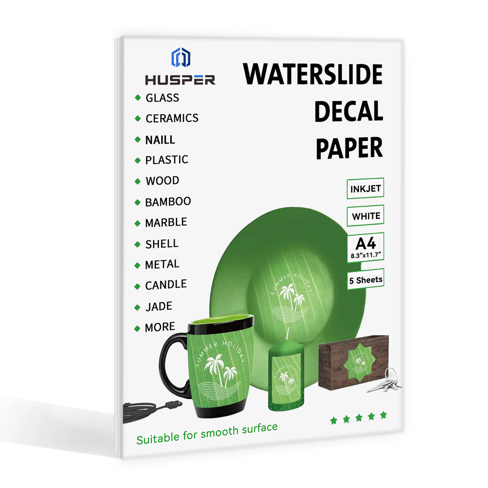5 Sheets A4 Size Water Slide D - Ink Blotter Paper avaliação e preço
