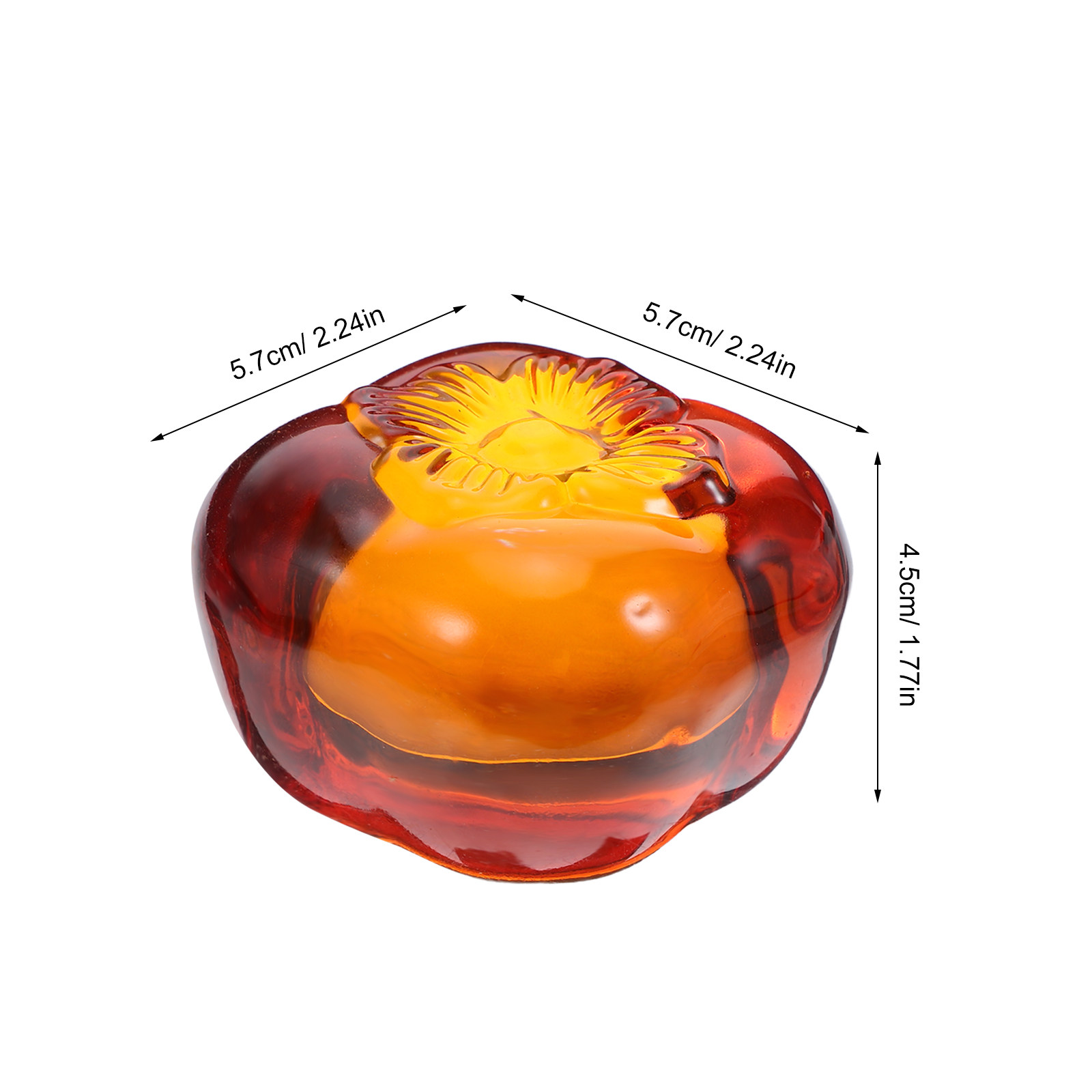 Realistic Glass Persimmon Pape - Book Weight Glass avaliação e preço