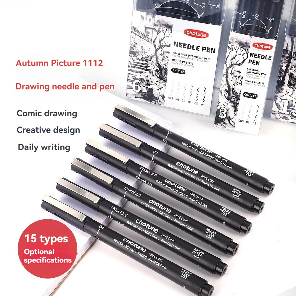 Black Micro Pens,15 Sizes,Wate - Correction Pen Fine avaliação e preço
