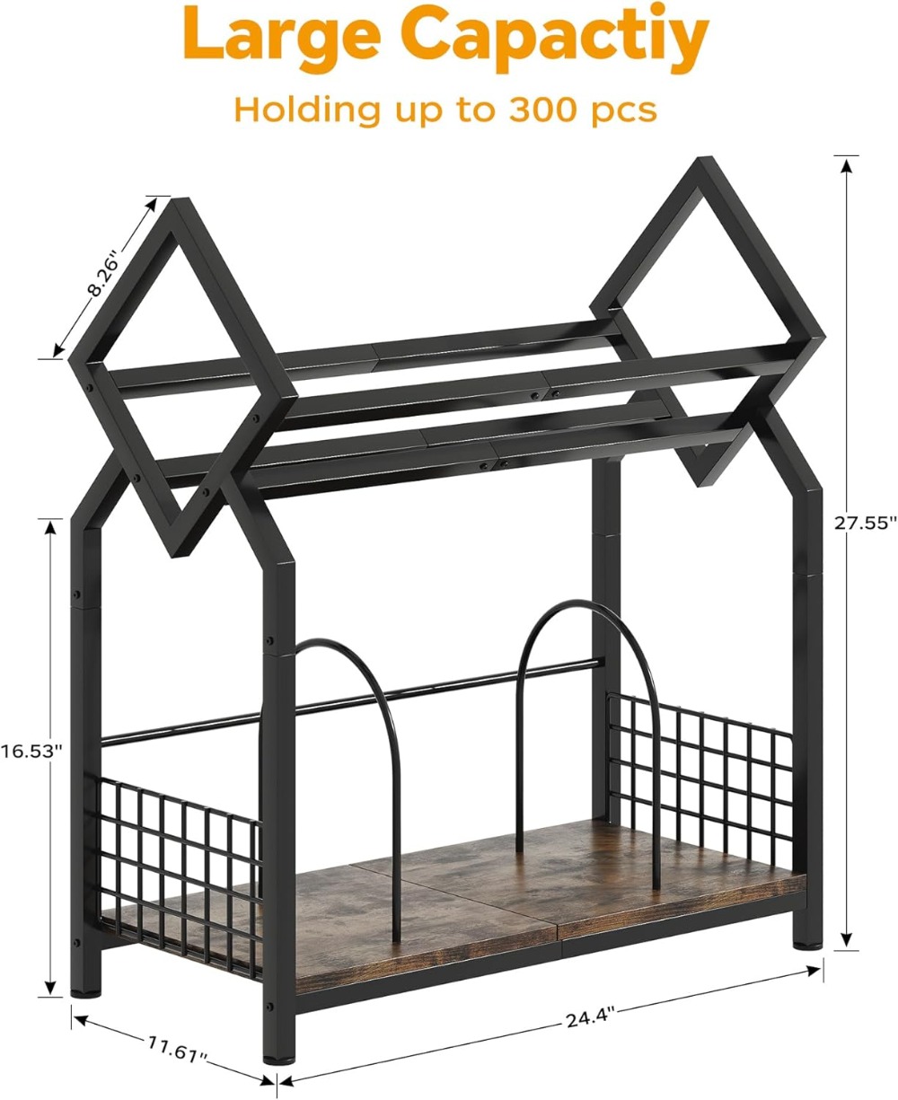 2-Tier Vinyl Record Storage Ho - Magazine Holder Rack avaliação e preço