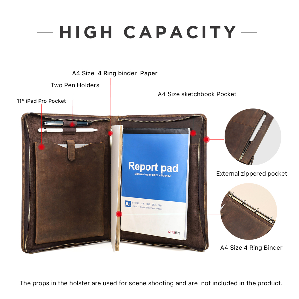 Luxury Retro A4 Cowhide Busine - Binder A4 Lever avaliação e preço