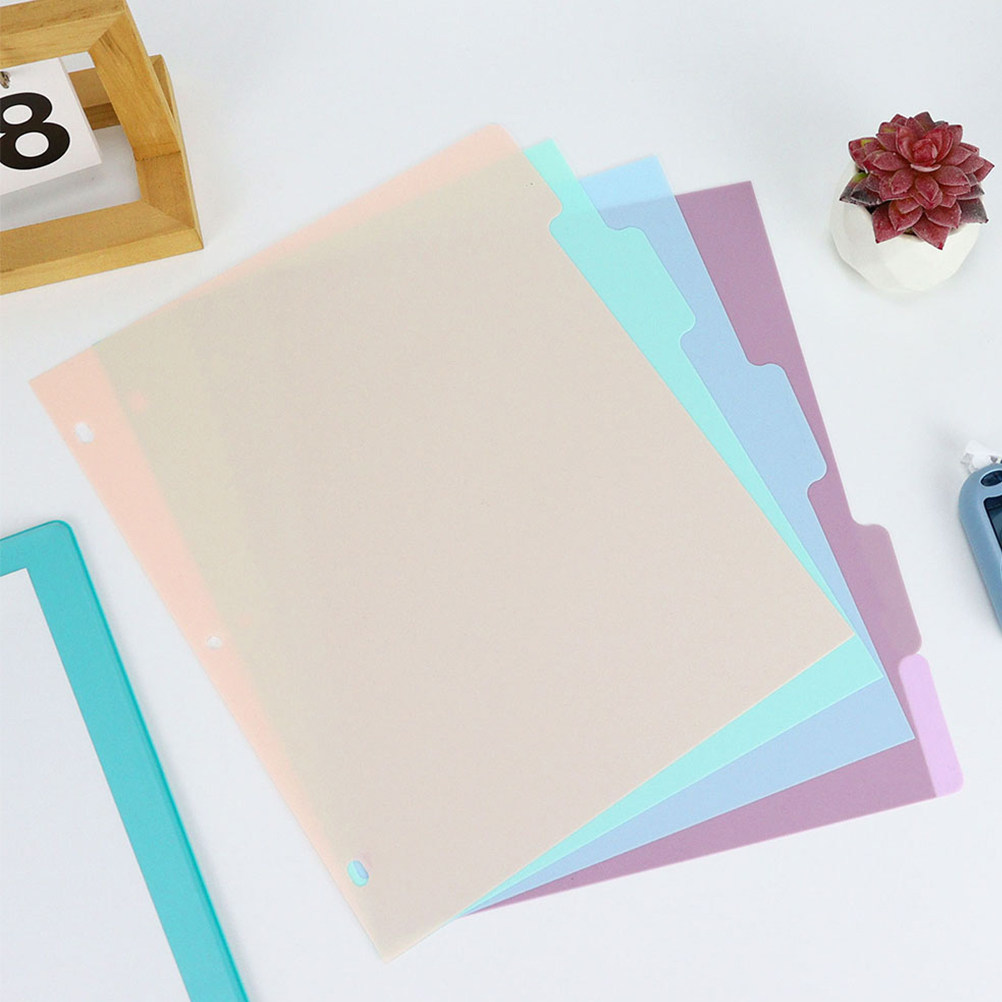 1Set Frosted PP Binder Divider - Tab Divider A4 avaliação e preço