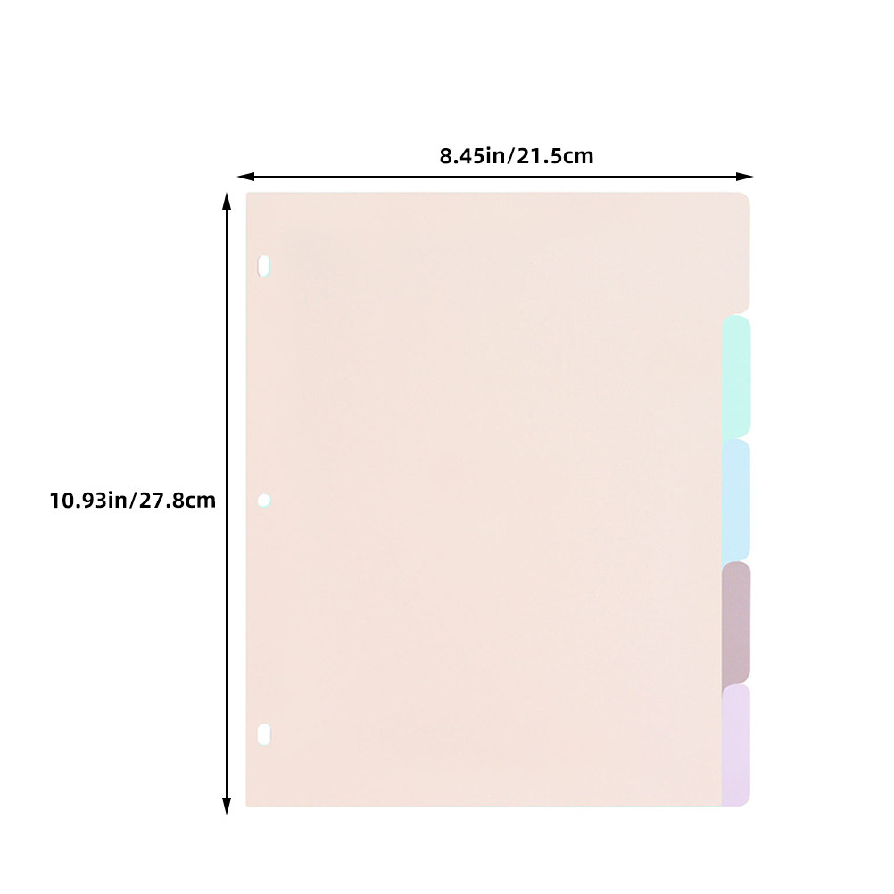 1Set Frosted PP Binder Divider - Tab Divider A4 avaliação e preço
