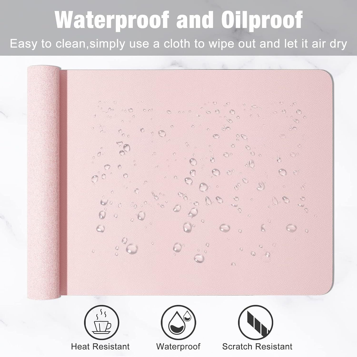 1 Pcs Large Size 60*30mm Offic - Leather Desk Pad avaliação e preço