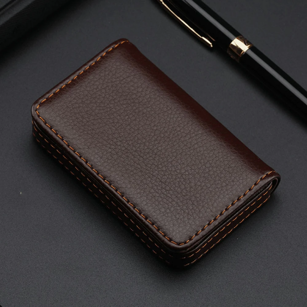 Sized Stitched PU Leather Cred - Index Card Holder avaliação e preço