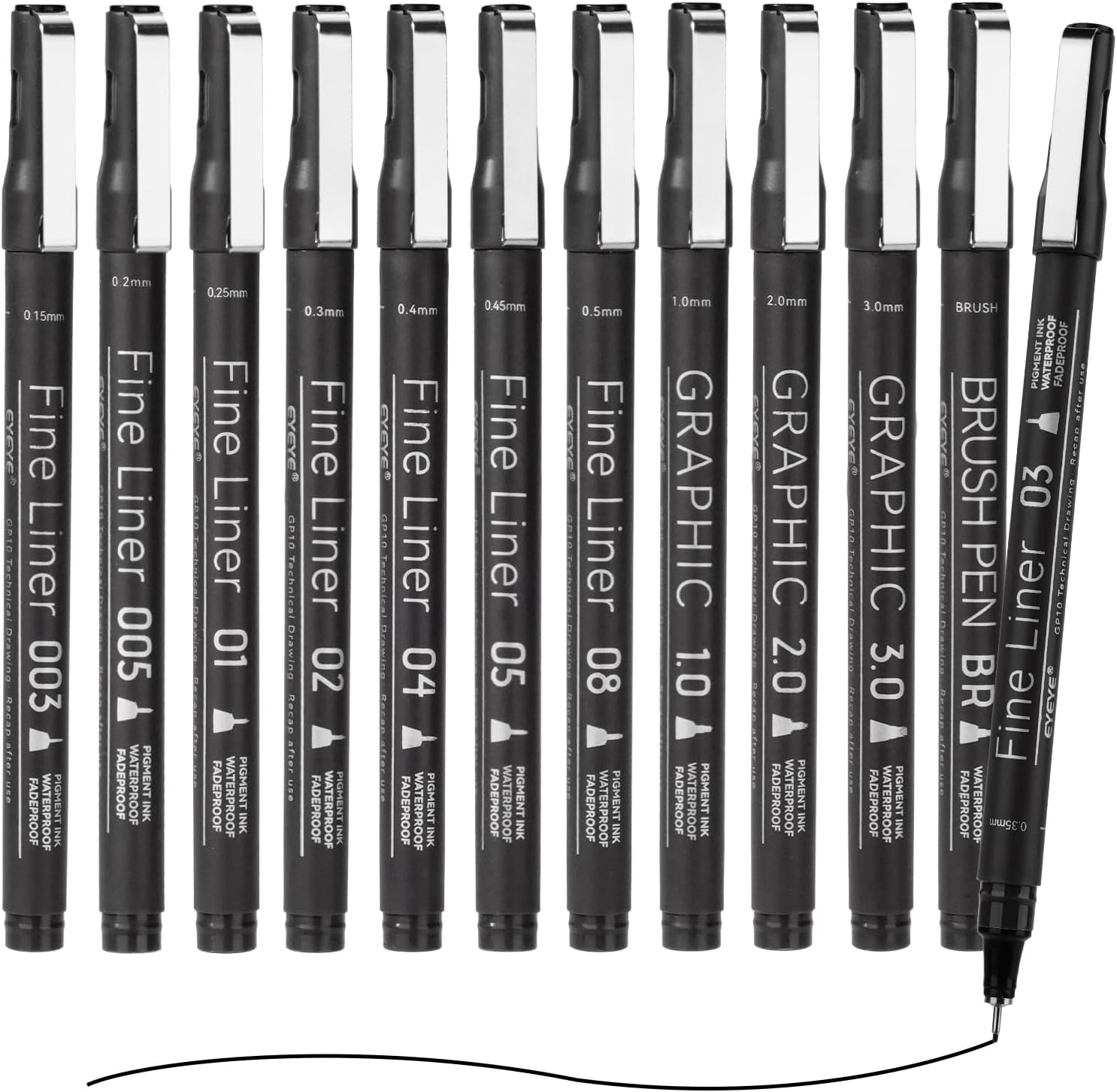 Micro Fineliner Pens Set, 12 B - Archive Box Set avaliação e preço