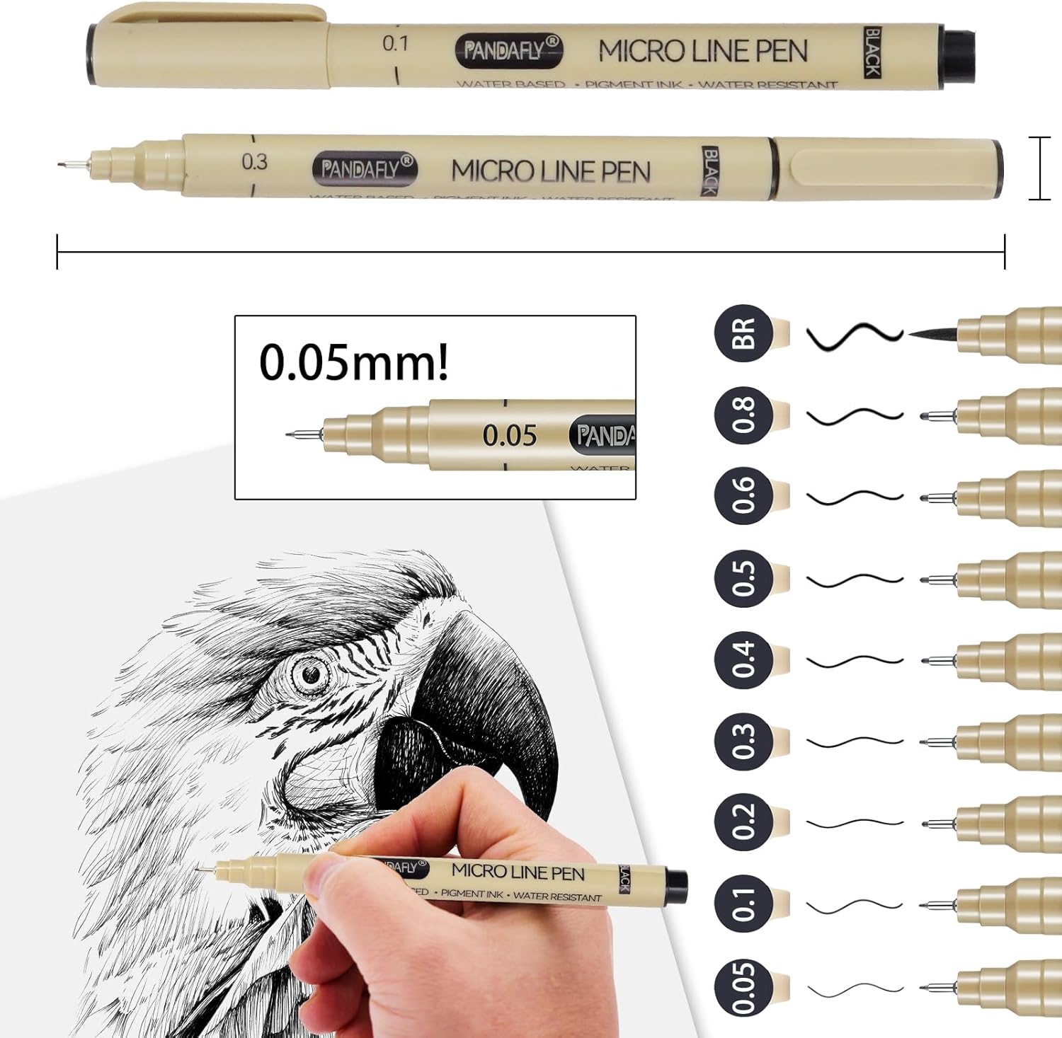 Black Micro-Pen Fineliner Ink  - Archive Box Set avaliação e preço