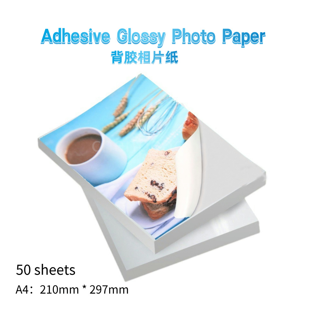 Adhesive Glossy Photo Paper A4 - Ink Blotter Paper avaliação e preço