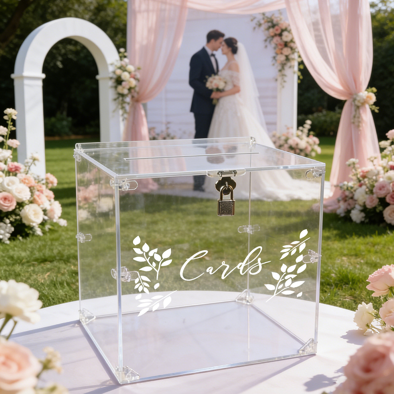 Acrylic Wedding Card Boxes wit - Card Index Box avaliação e preço