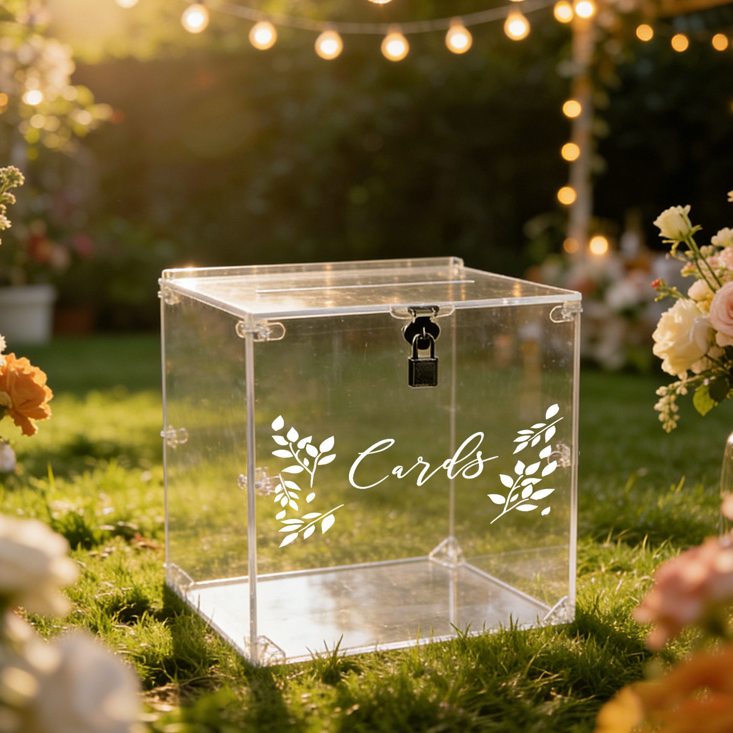 Acrylic Wedding Card Boxes wit - Card Index Box avaliação e preço