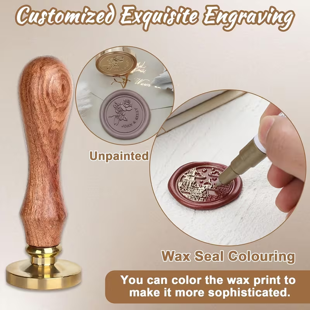 Custom Your Logo 25/30/40/50mm - Wax Seal Stamp Set avaliação e preço