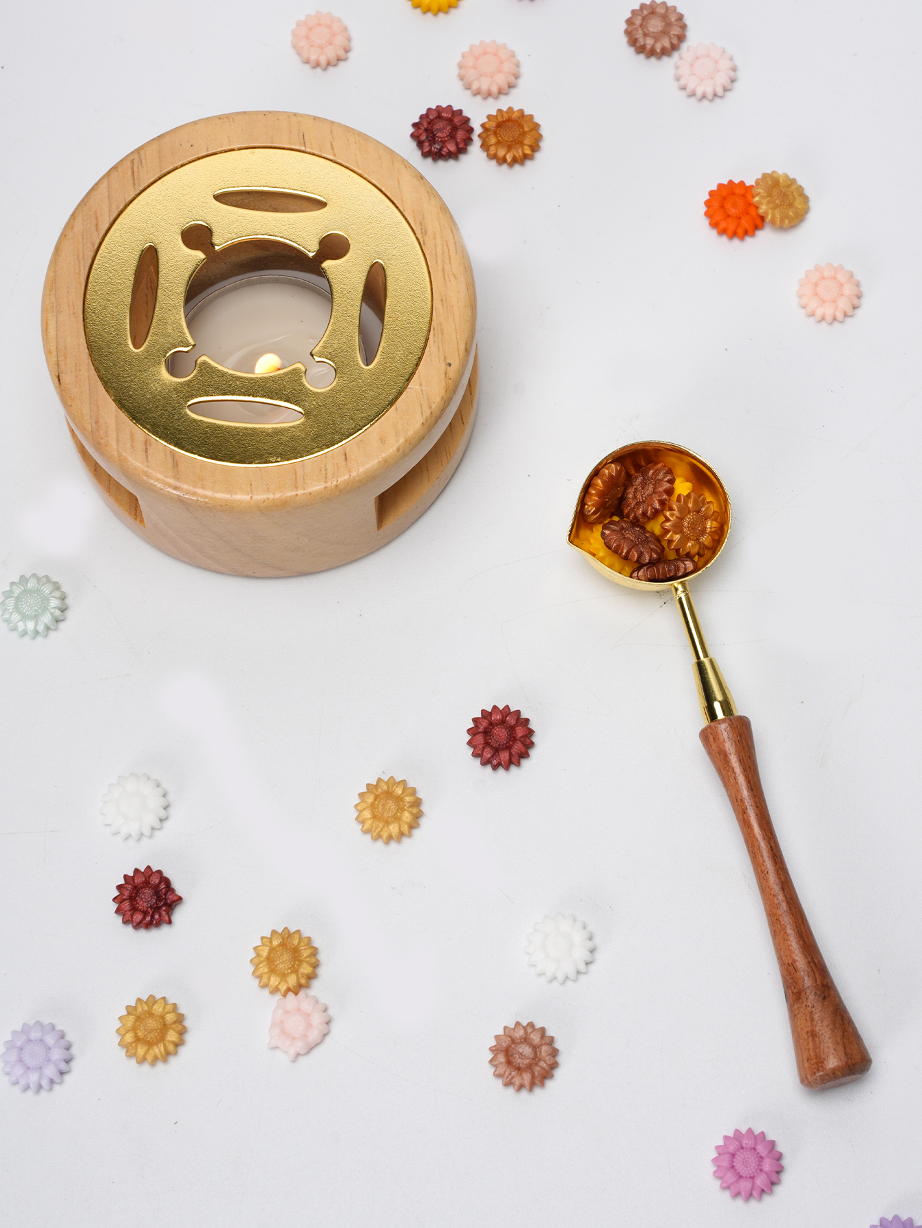 1set Wax Seal Set Wood Wax Mel - Wax Seal Stamp Set avaliação e preço