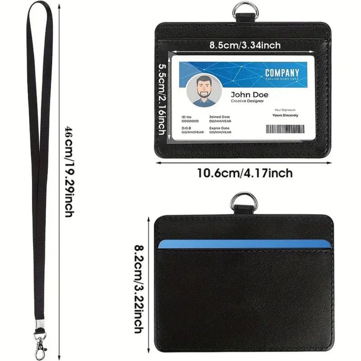 1 pc Horizontal ID badge holde - Index Card Holder avaliação e preço