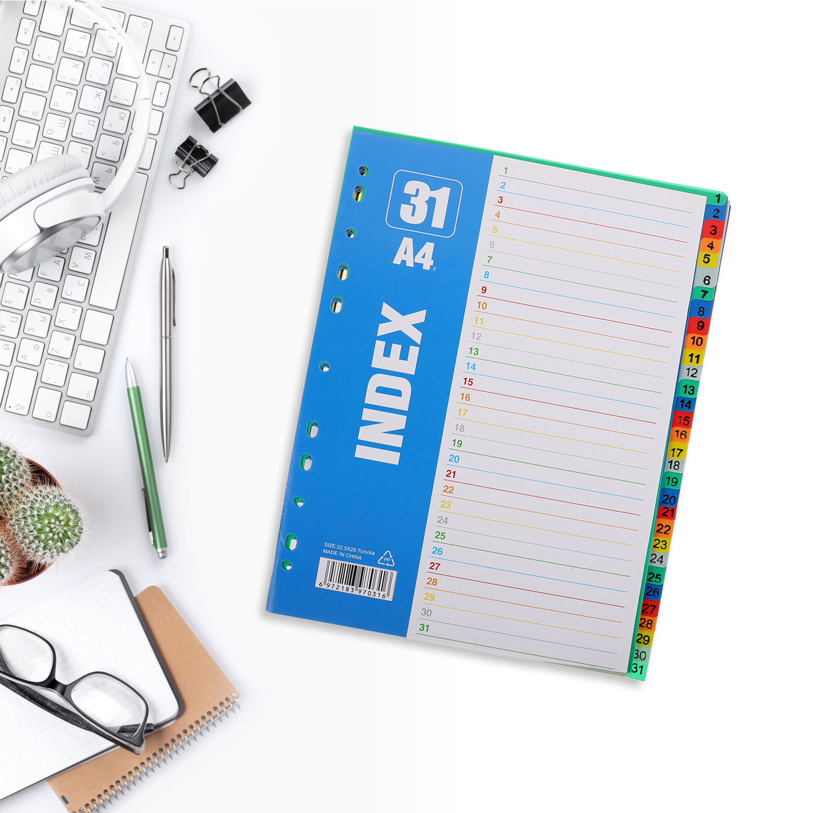 1Set Dividers A4 11-Hole Binde - Tab Divider A4 avaliação e preço