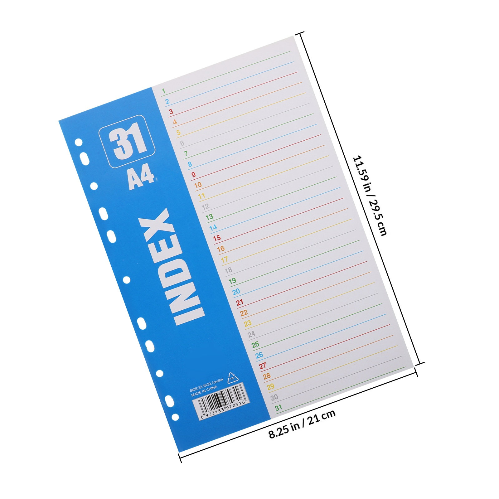 1Set Dividers A4 11-Hole Binde - Tab Divider A4 avaliação e preço