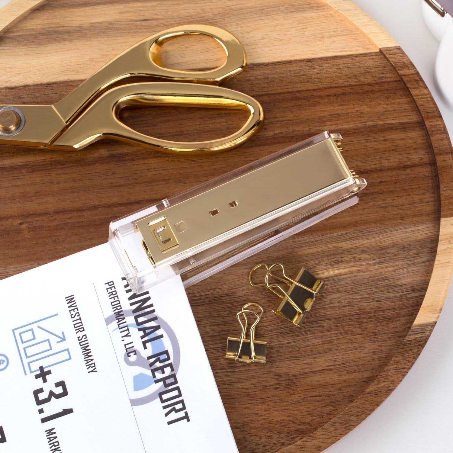 Clear Acrylic Desk Stapler, 20 - Stapler Half Strip avaliação e preço