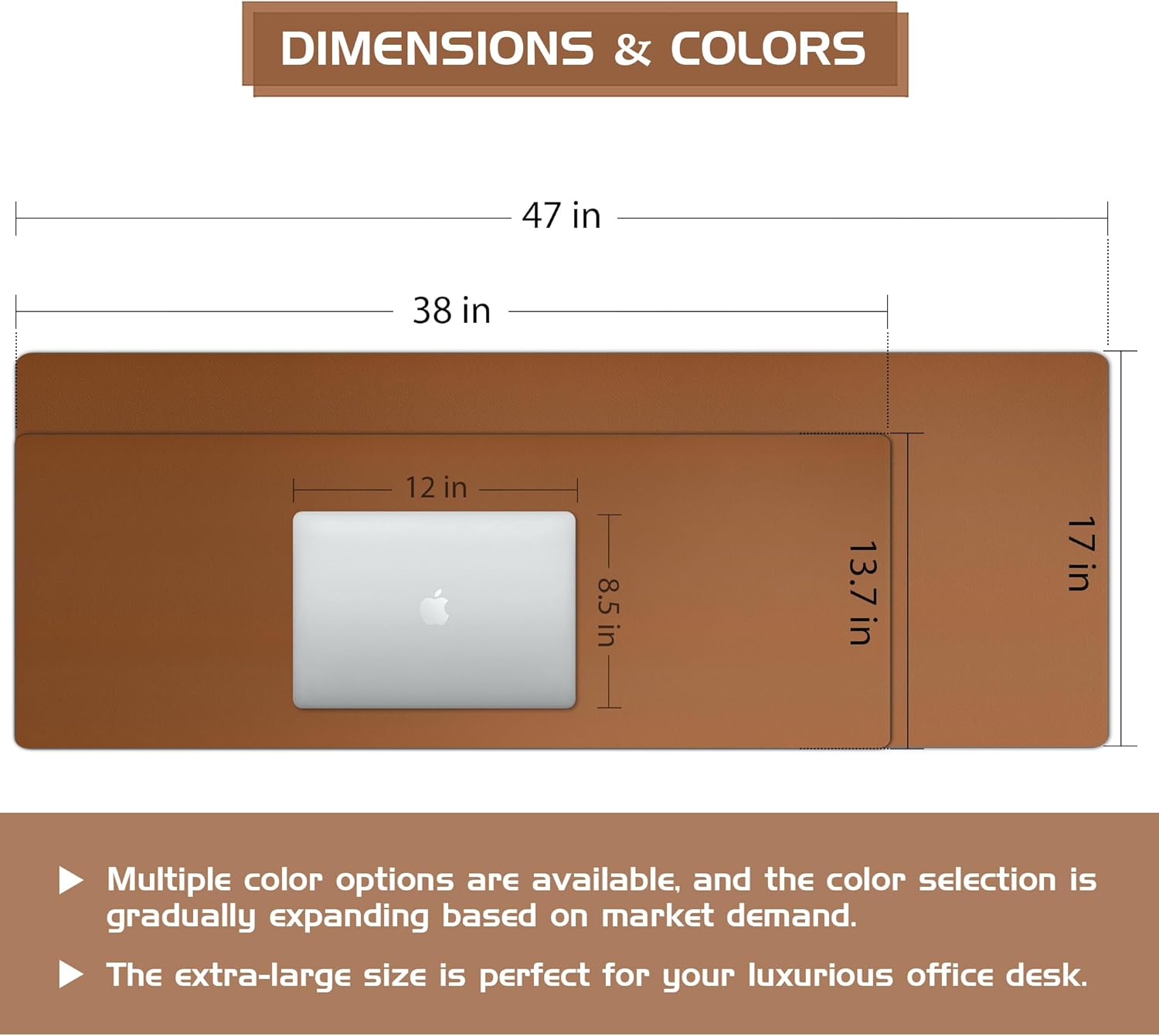 Large Leather Desk Pad Protect - Leather Desk Pad avaliação e preço