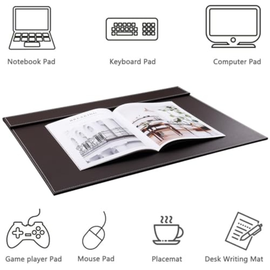 Ultra-Smooth PU Leather Desk P - Leather Desk Pad avaliação e preço