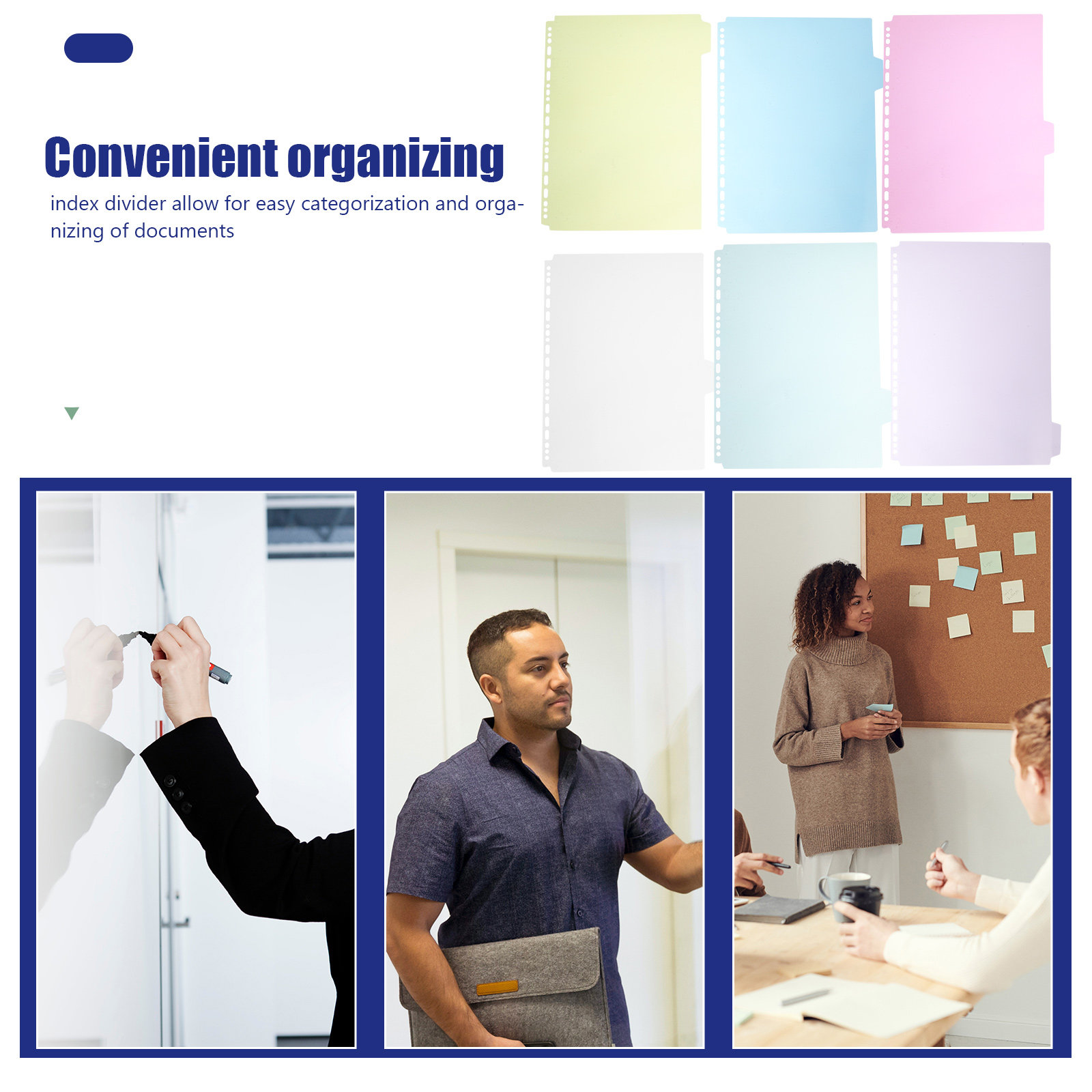 6Pcs A4 Ring Binder Index Divi - Tab Divider A4 avaliação e preço