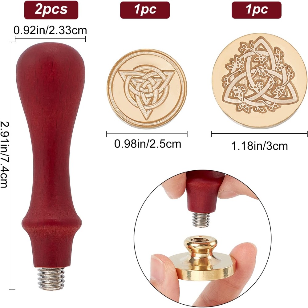 2 Set Celtic Knot Wax Seal Sta - Wax Seal Stamp Set avaliação e preço