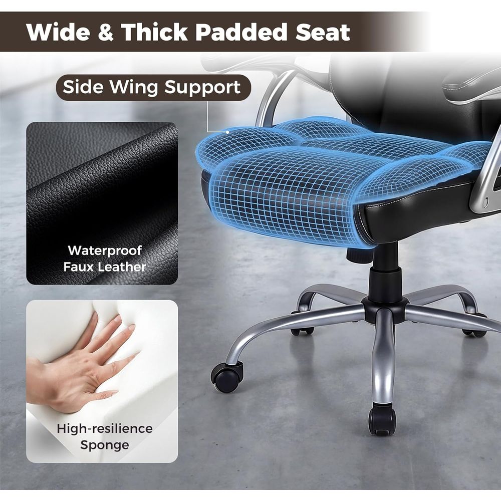 High Back Leather Ergonomic Sw - Leather Desk Pad avaliação e preço