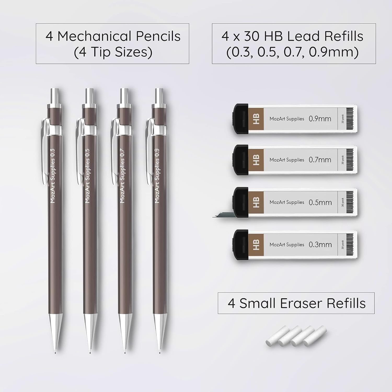 Mechanical Pencil Set with Cas - Mechanical Pencil 0.3 avaliação e preço