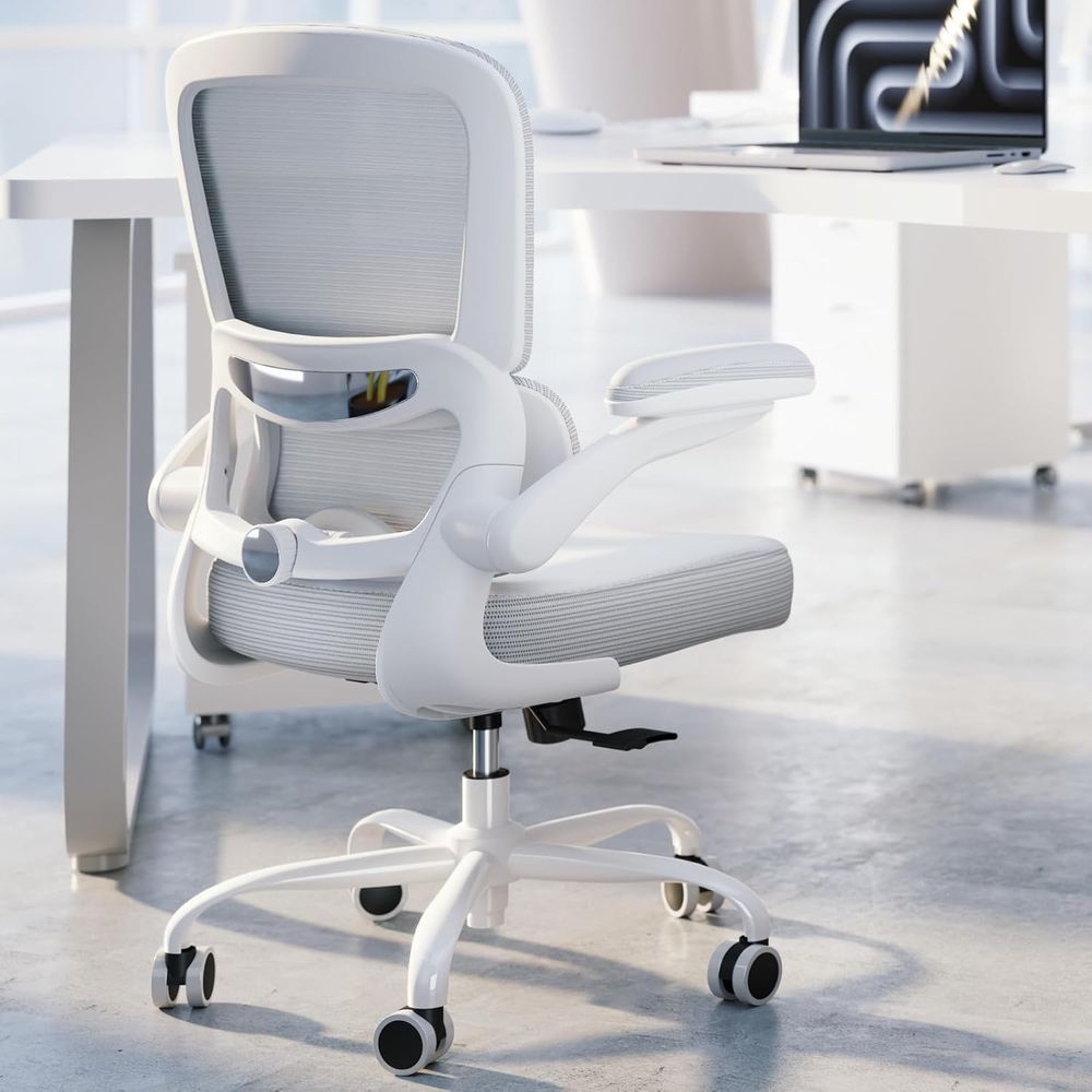 Ergonomic Desk Chair with Adju - Leather Desk Pad avaliação e preço