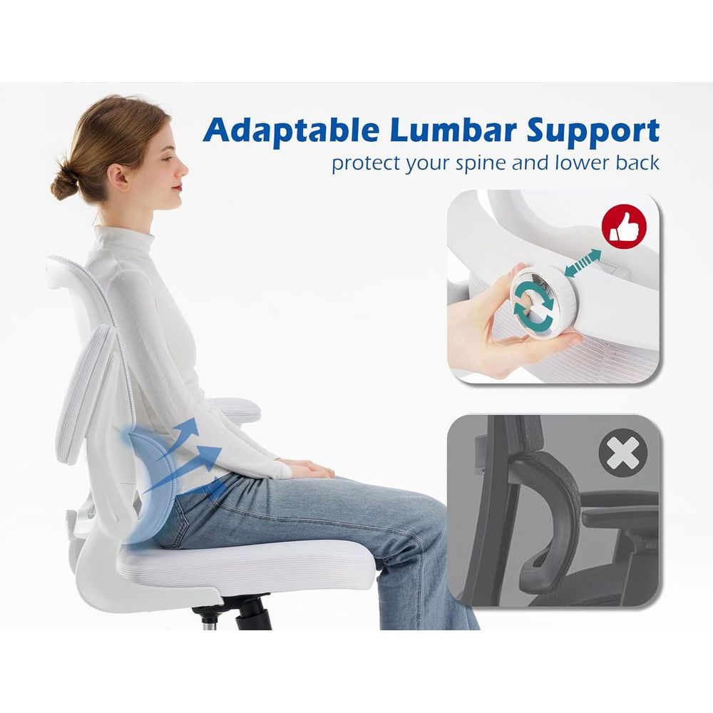 Ergonomic Desk Chair with Adju - Leather Desk Pad avaliação e preço