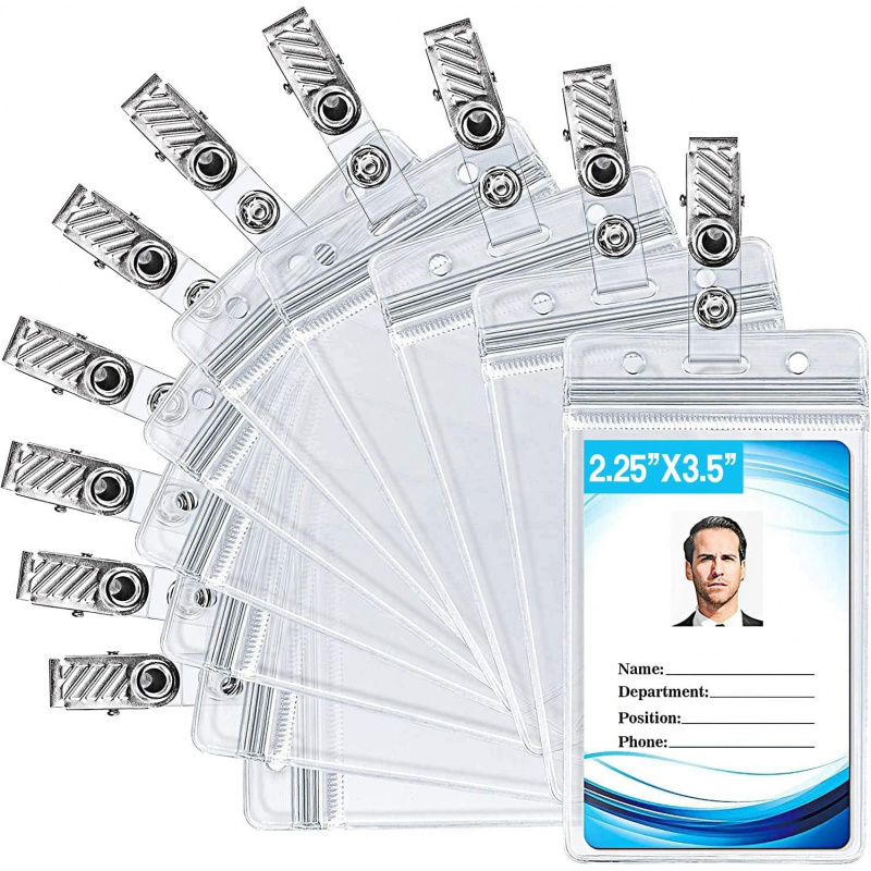 ID card holder with metal badg - Index Card Holder avaliação e preço
