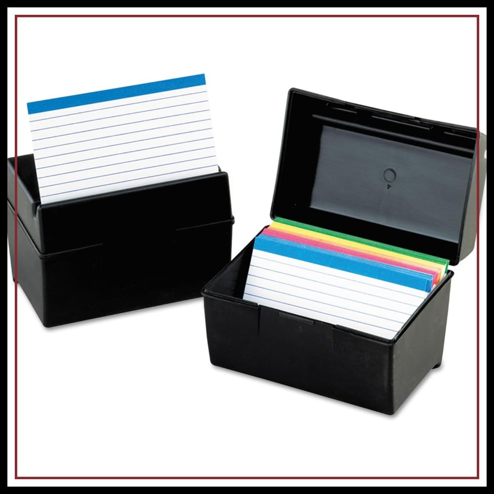 Plastic Index Card Box, 4x6 In - Card Index Box avaliação e preço