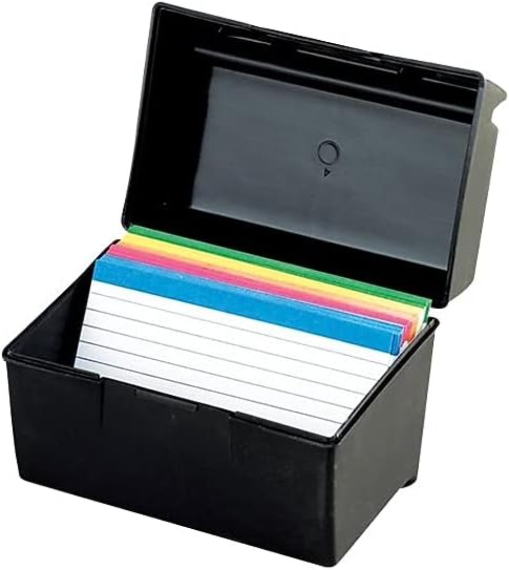 Plastic Index Card Box, 4x6 In - Card Index Box avaliação e preço