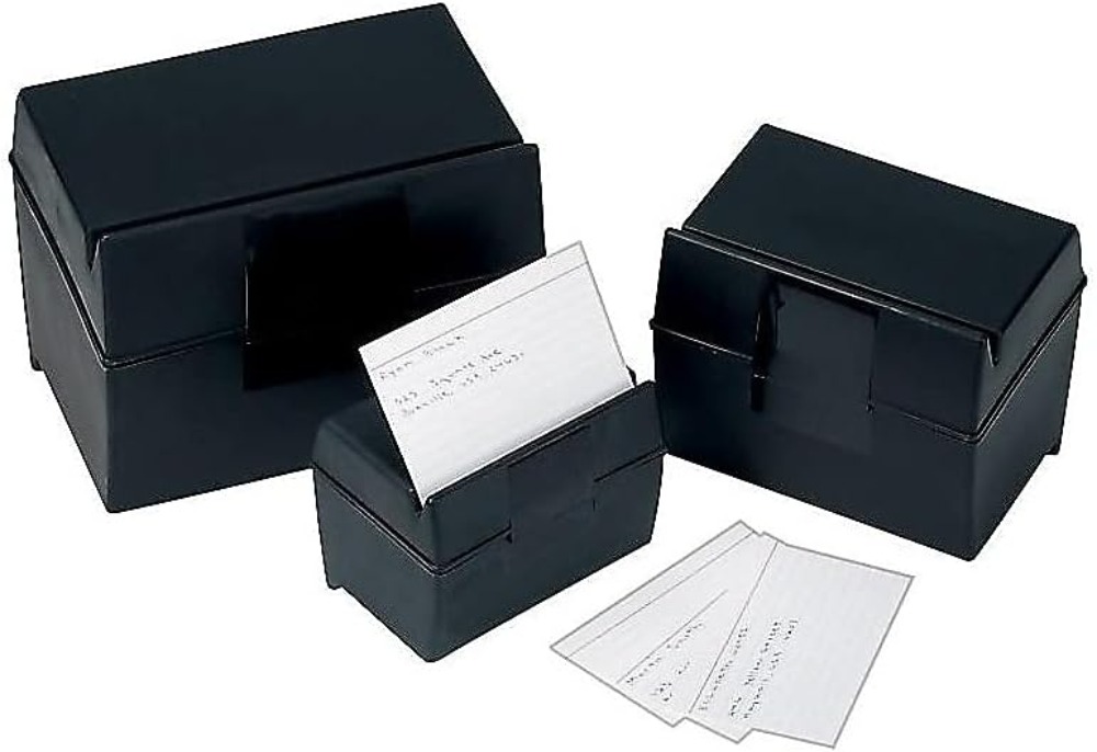 Plastic Index Card Box, 4x6 In - Card Index Box avaliação e preço