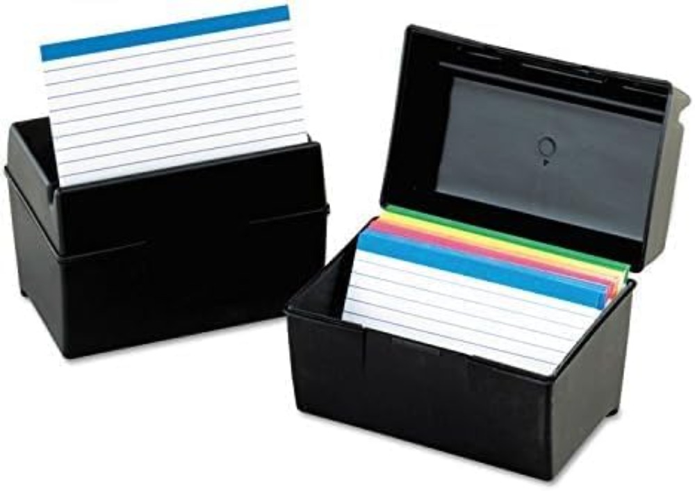 Plastic Index Card Box, 4x6 In - Card Index Box avaliação e preço