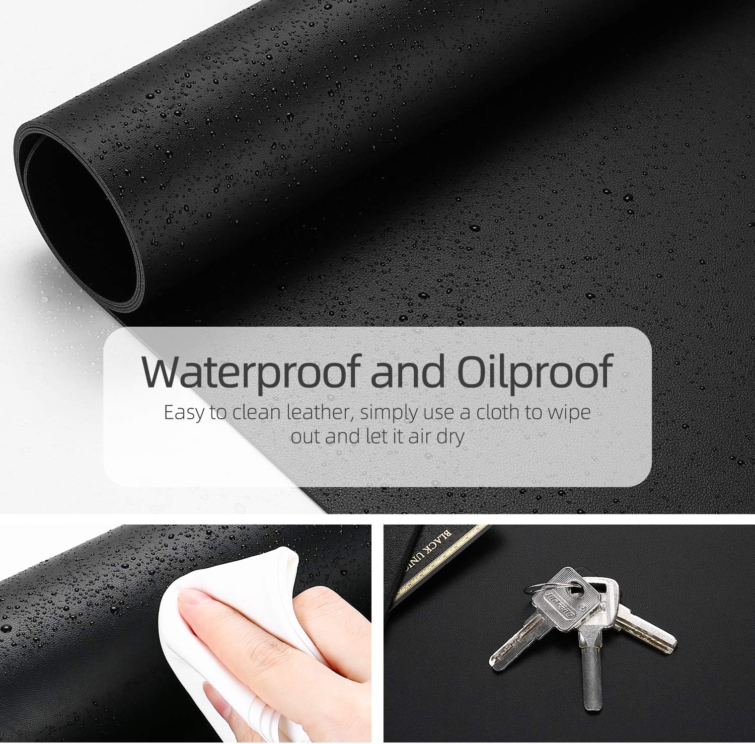 Dual-Sided Desk Pad Protector, - Leather Desk Pad avaliação e preço