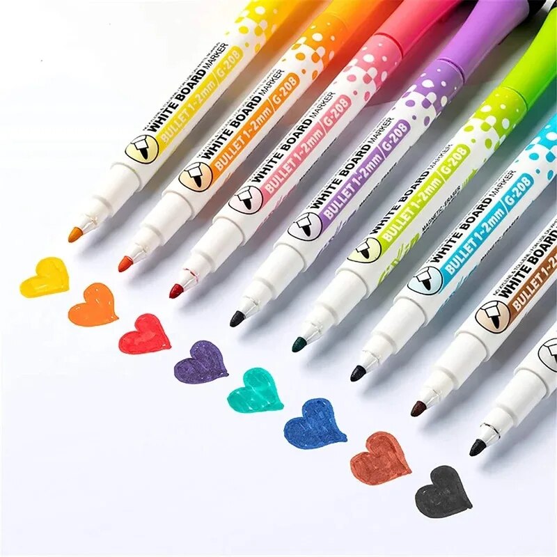 8 Colors Whiteboard Pens, Fine - Correction Pen Fine avaliação e preço