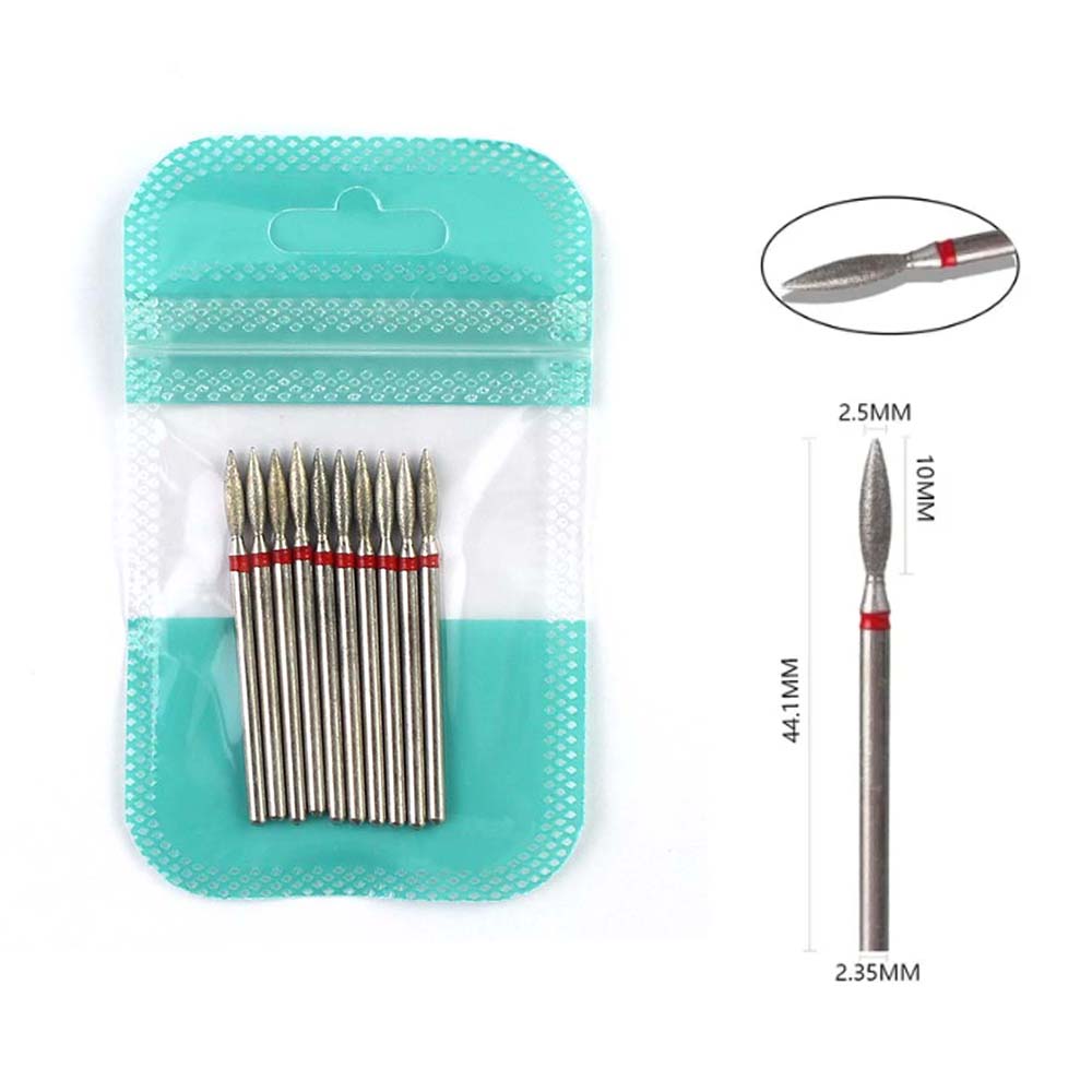10pcs Diamond Nail Drill Bits  - Gel Refill Pack avaliação e preço