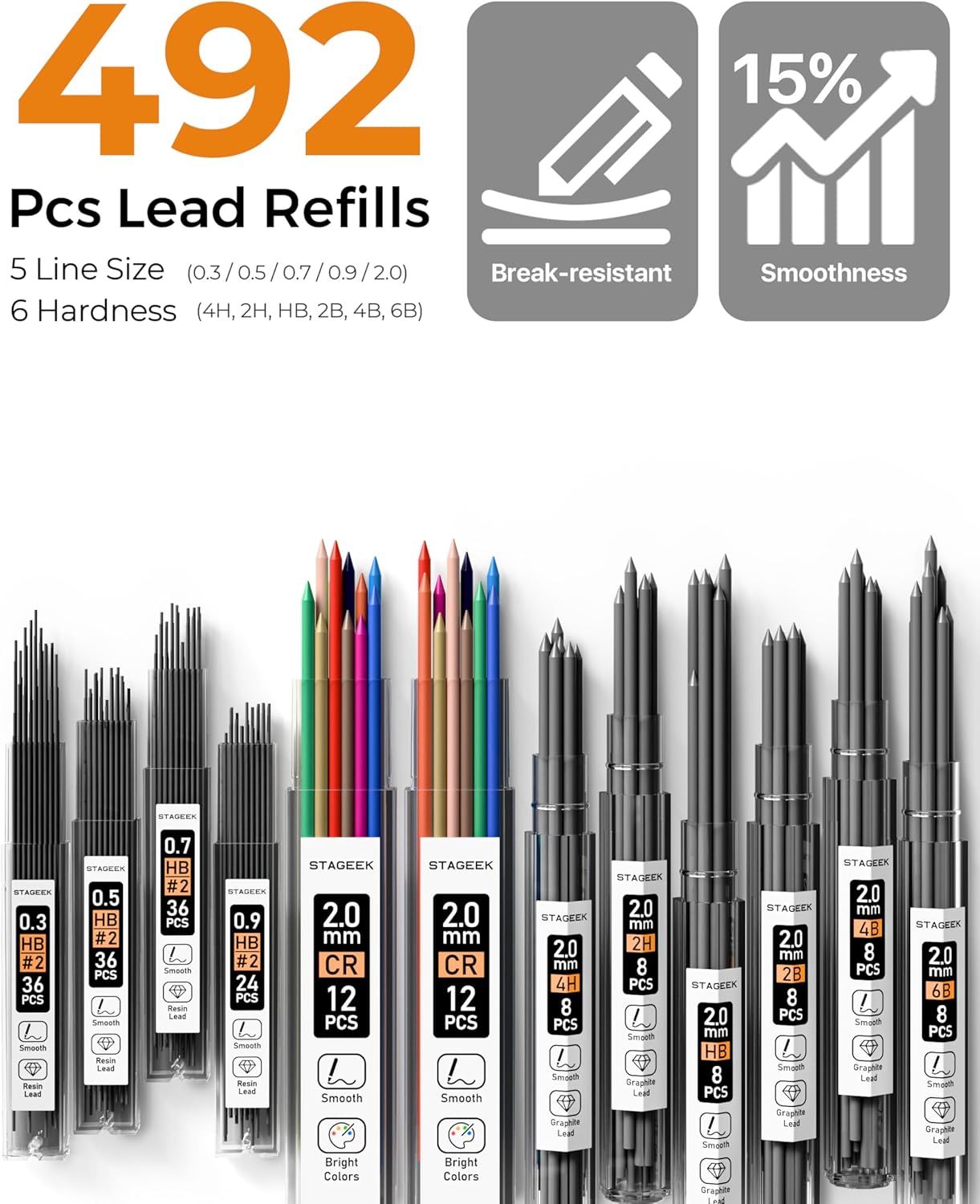 37 Pcs Mechanical Pencil Set w - Mechanical Pencil 0.3 avaliação e preço