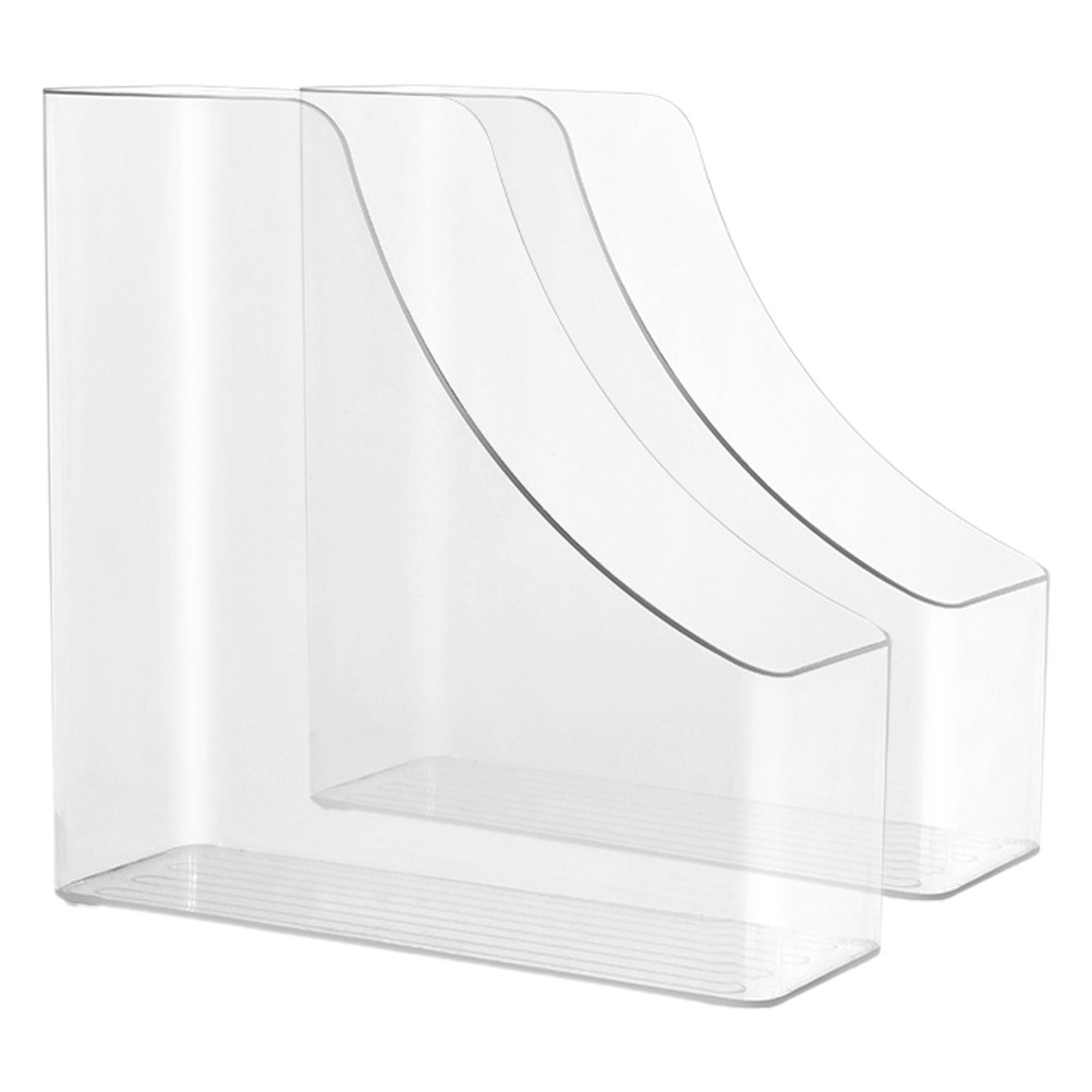 2Pcs Transparent File Organize - Magazine Holder Rack avaliação e preço