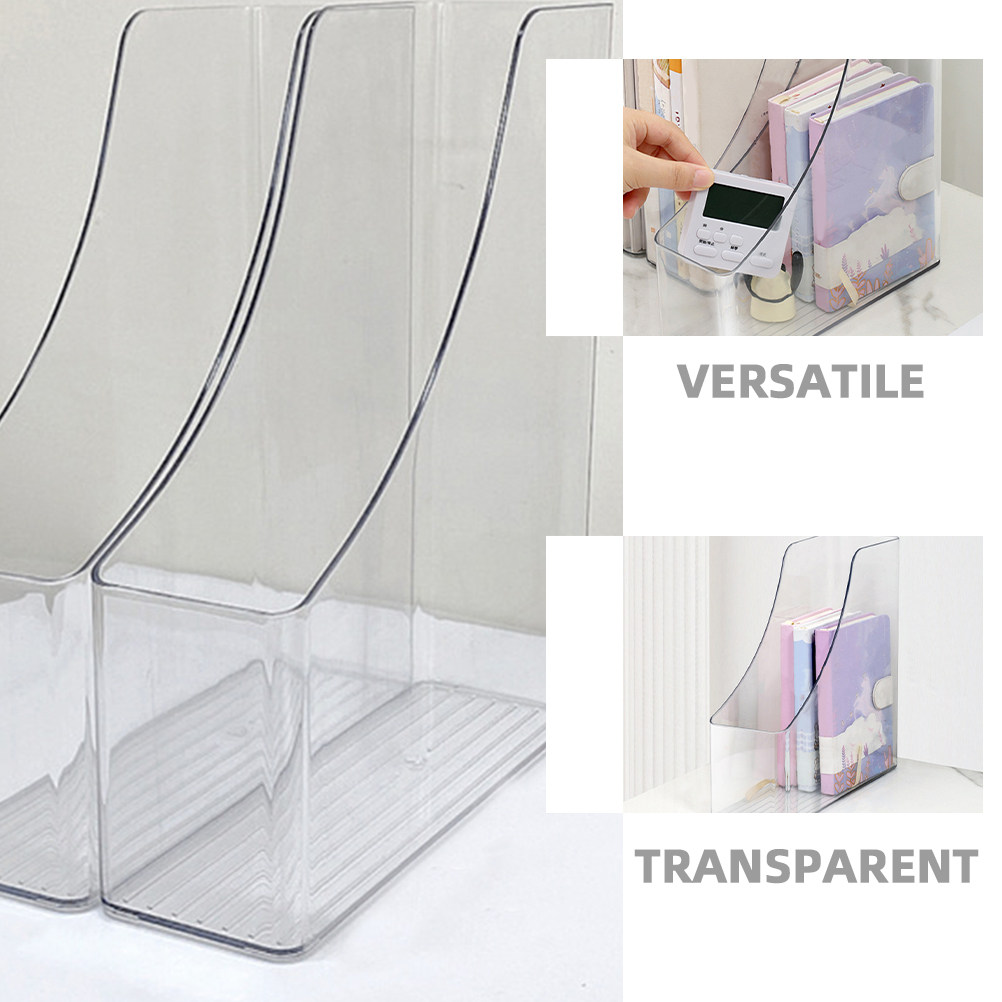 2Pcs Transparent File Organize - Magazine Holder Rack avaliação e preço