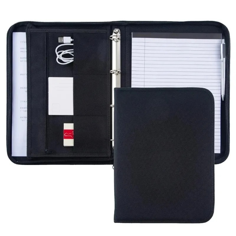Large Black Business Portfolio - Binder A4 Lever avaliação e preço