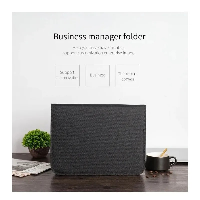 Large Black Business Portfolio - Binder A4 Lever avaliação e preço