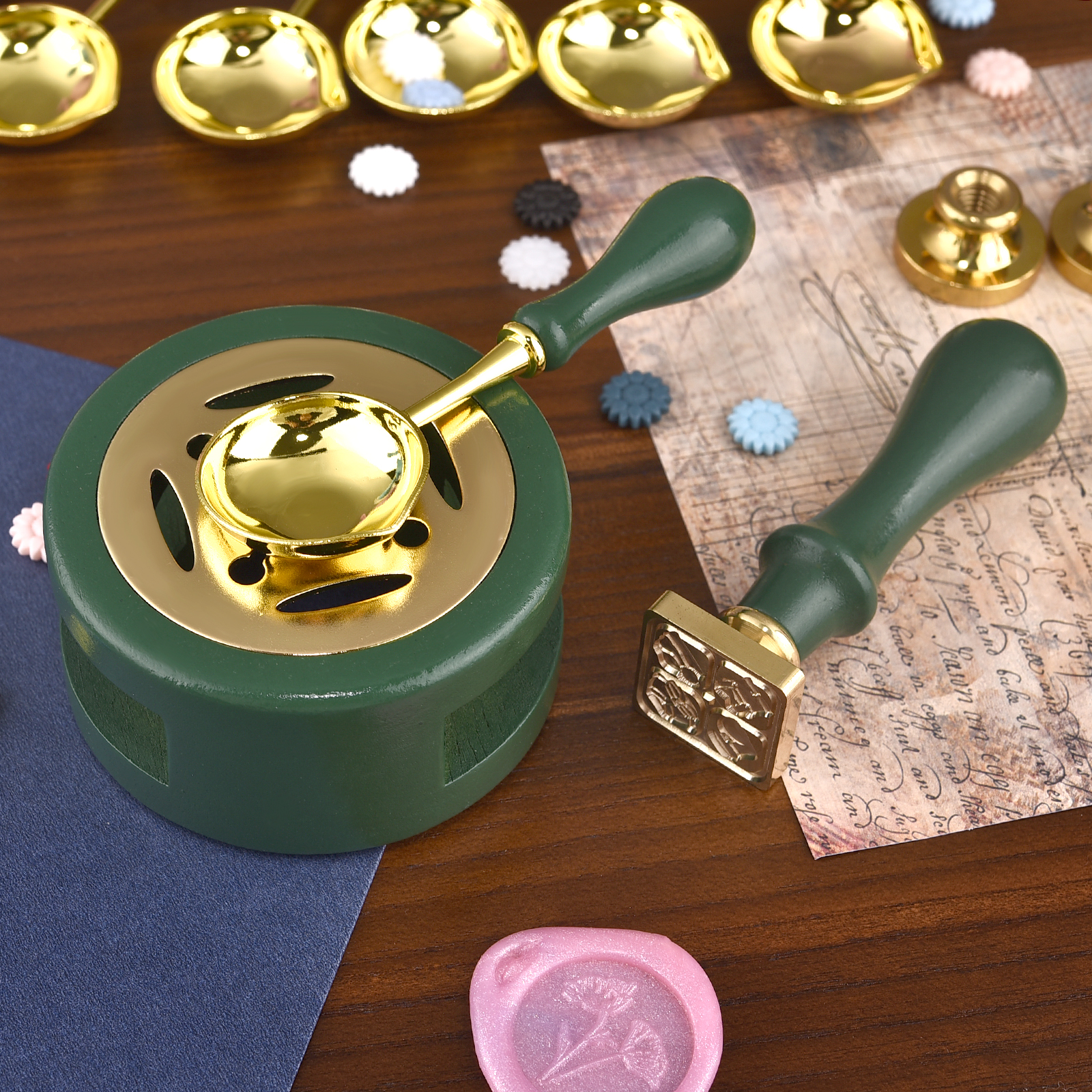 2/3Pcs Set Retro Sealing Wax F - Wax Seal Stamp Set avaliação e preço