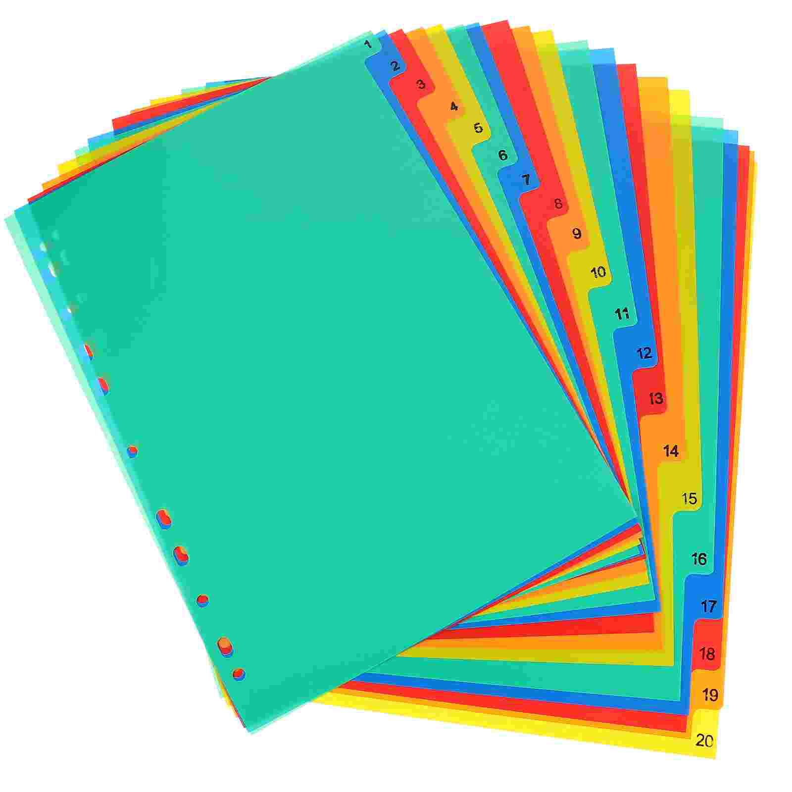 20 Pcs A4 Separated Loose Leaf - Tab Divider A4 avaliação e preço
