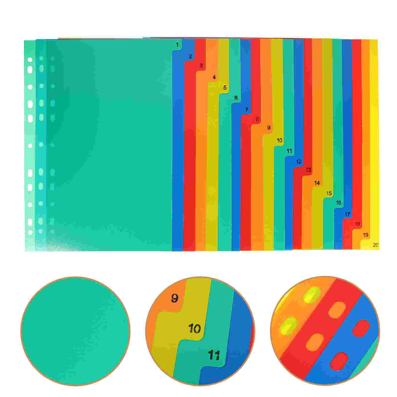 20 Pcs A4 Separated Loose Leaf - Tab Divider A4 avaliação e preço